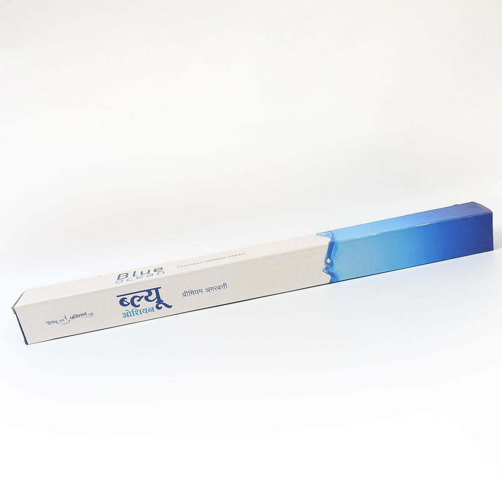 Blue-themed packaging for Styleva Agarbatti Sticks, emphasizing a serene experience.