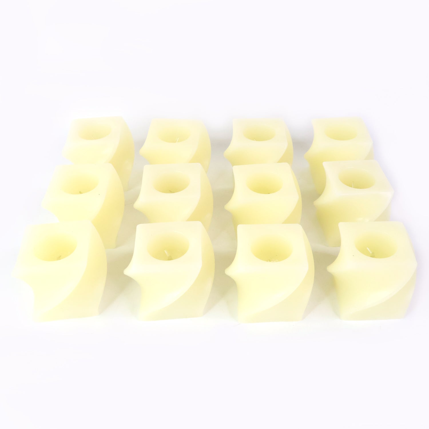 LED flameless tealight lamps in square design perfect for pooja and parties