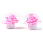 Romantic flickering LED tealight candle shaped like a rose flower