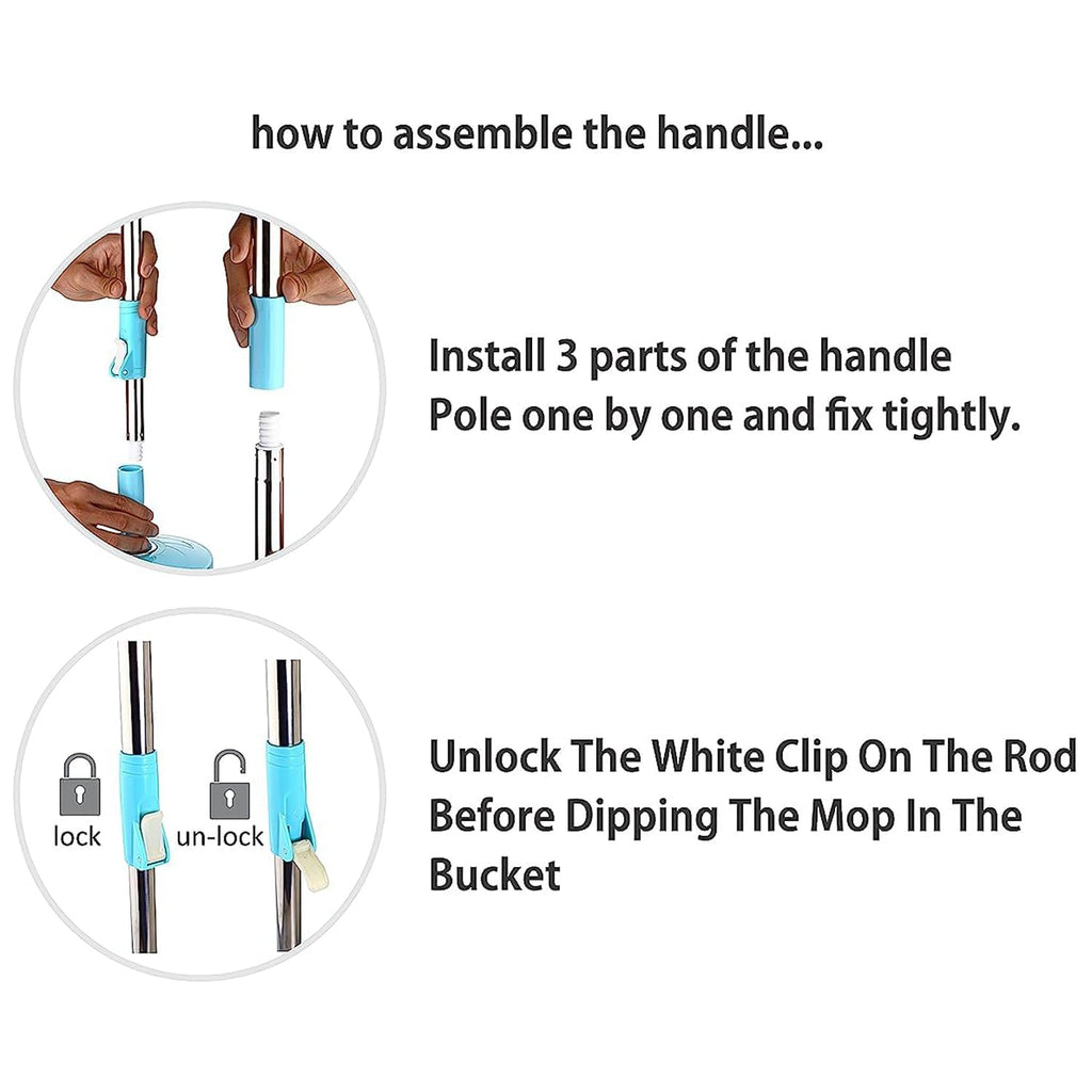 Stainless steel mop rod featuring non-slip grip for easy handling