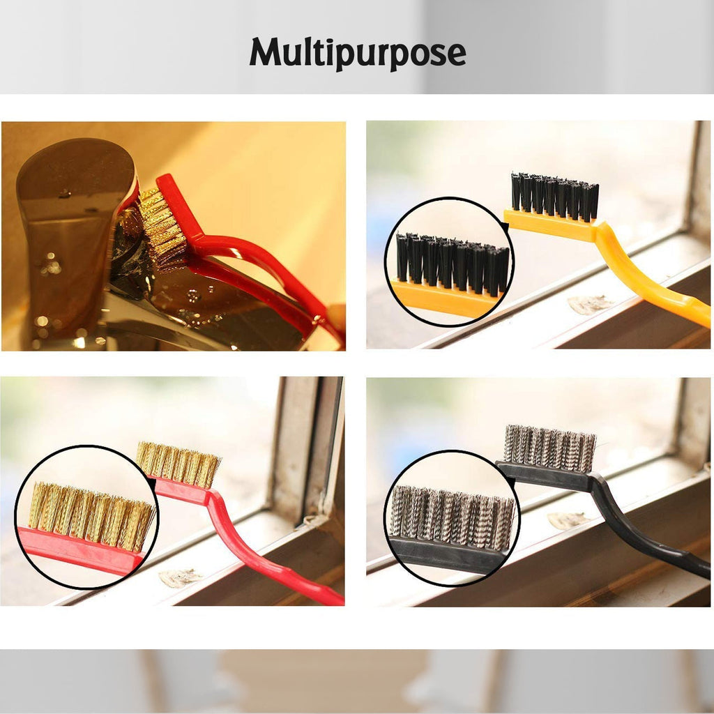 The complete mini wire brush set displayed, showcasing its utility for efficient household cleaning.