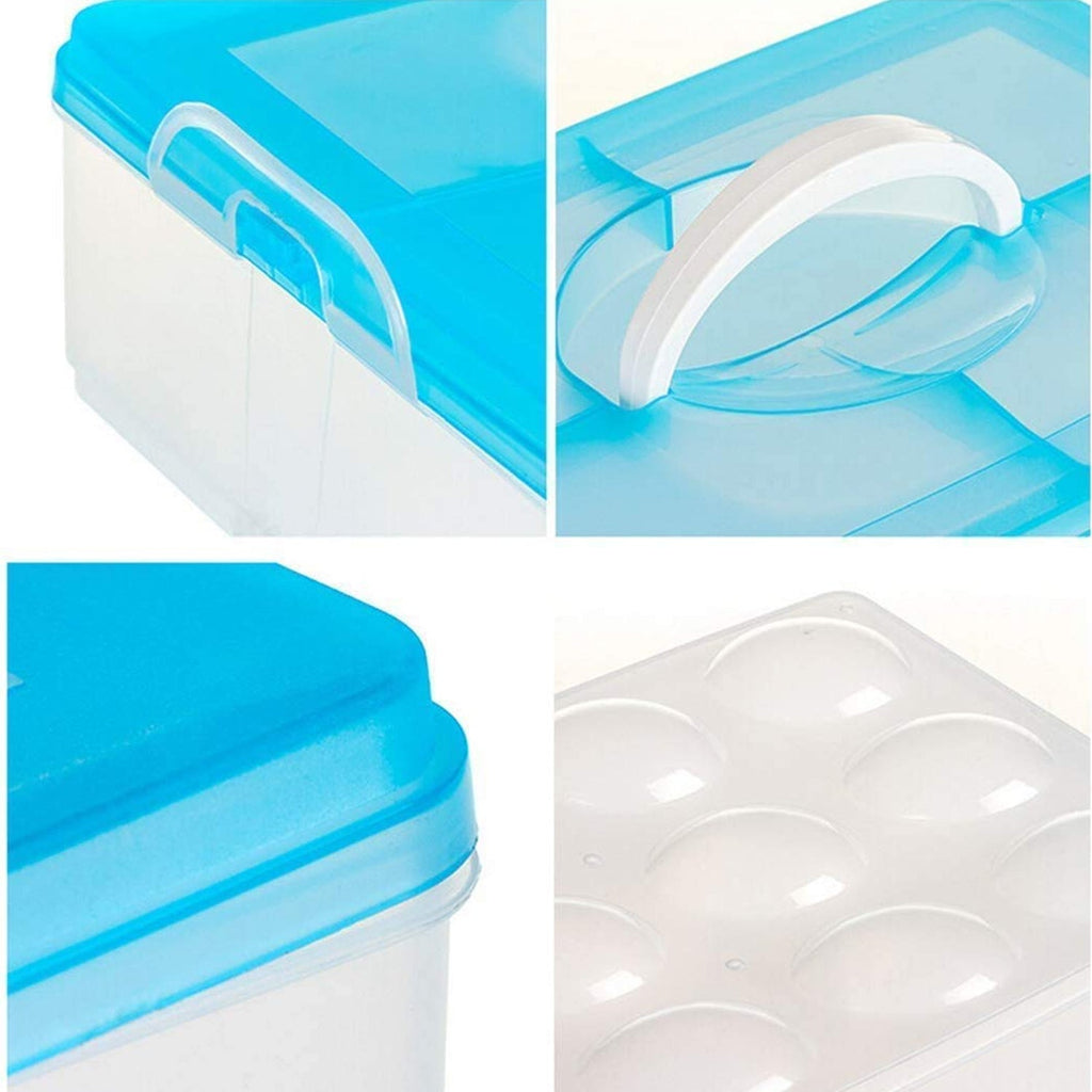 Individual detachable trays of the 36-grid egg storage system.