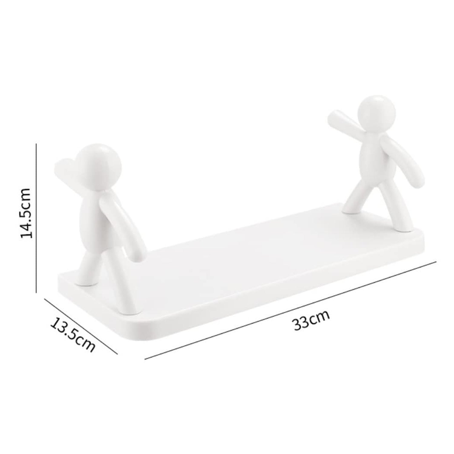 A single floating wall shelf used as a functional display area for small home accents.