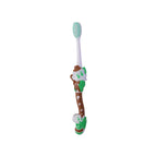 Kids toothbrush showing soft bristles and ergonomic grip for comfort