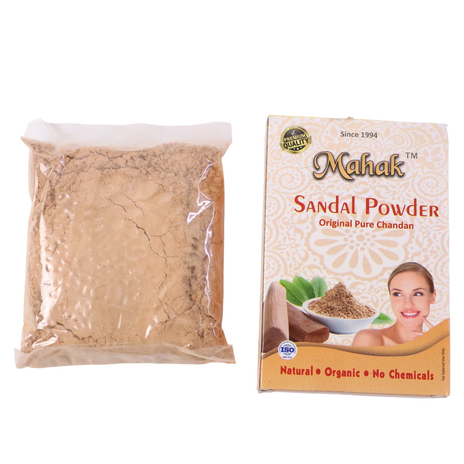 Sandalwood powder used in traditional face skincare routine