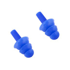 A pair of XcelSafe foam ear plugs displayed against a clean background, emphasizing their compact design.