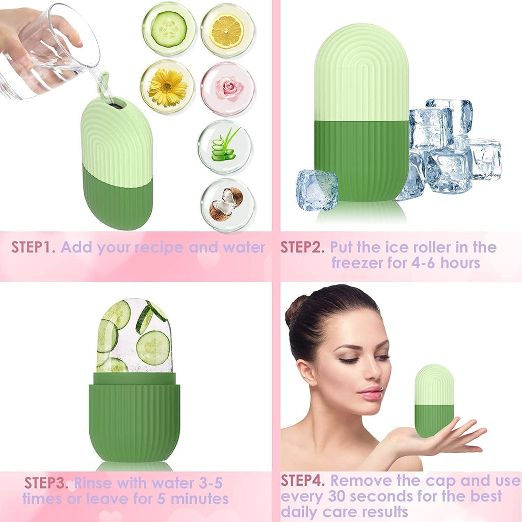 Side view of the GlowForm Ice Roller, a versatile skincare tool.