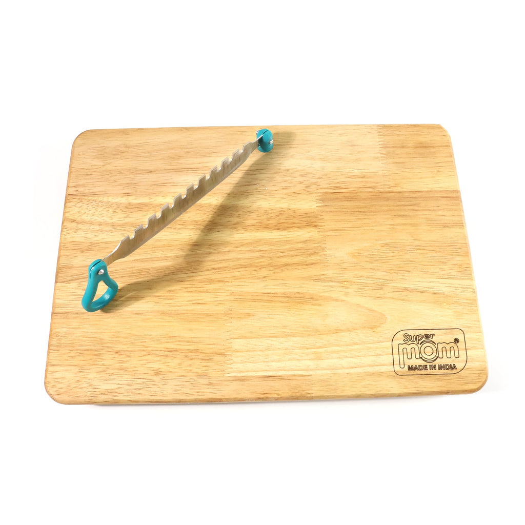 Close-up texture of eco-friendly wooden cutting board