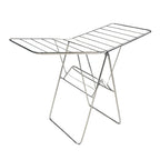 Foldable clothes rack with extended wings for drying garments by Supermom in stainless steel