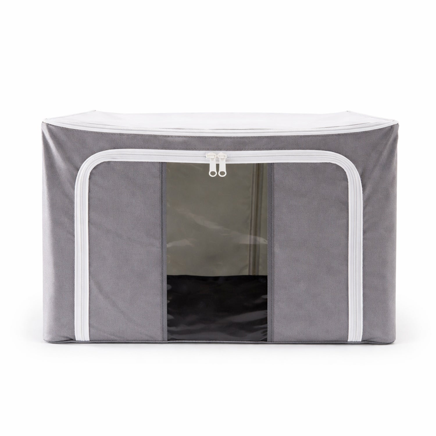 A hand demonstrating the easy folding mechanism of the collapsible storage bag.