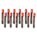 Multi-pack of red permanent markers suitable for office and industrial marking