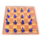 Side view of the versatile family board game set with different game options.