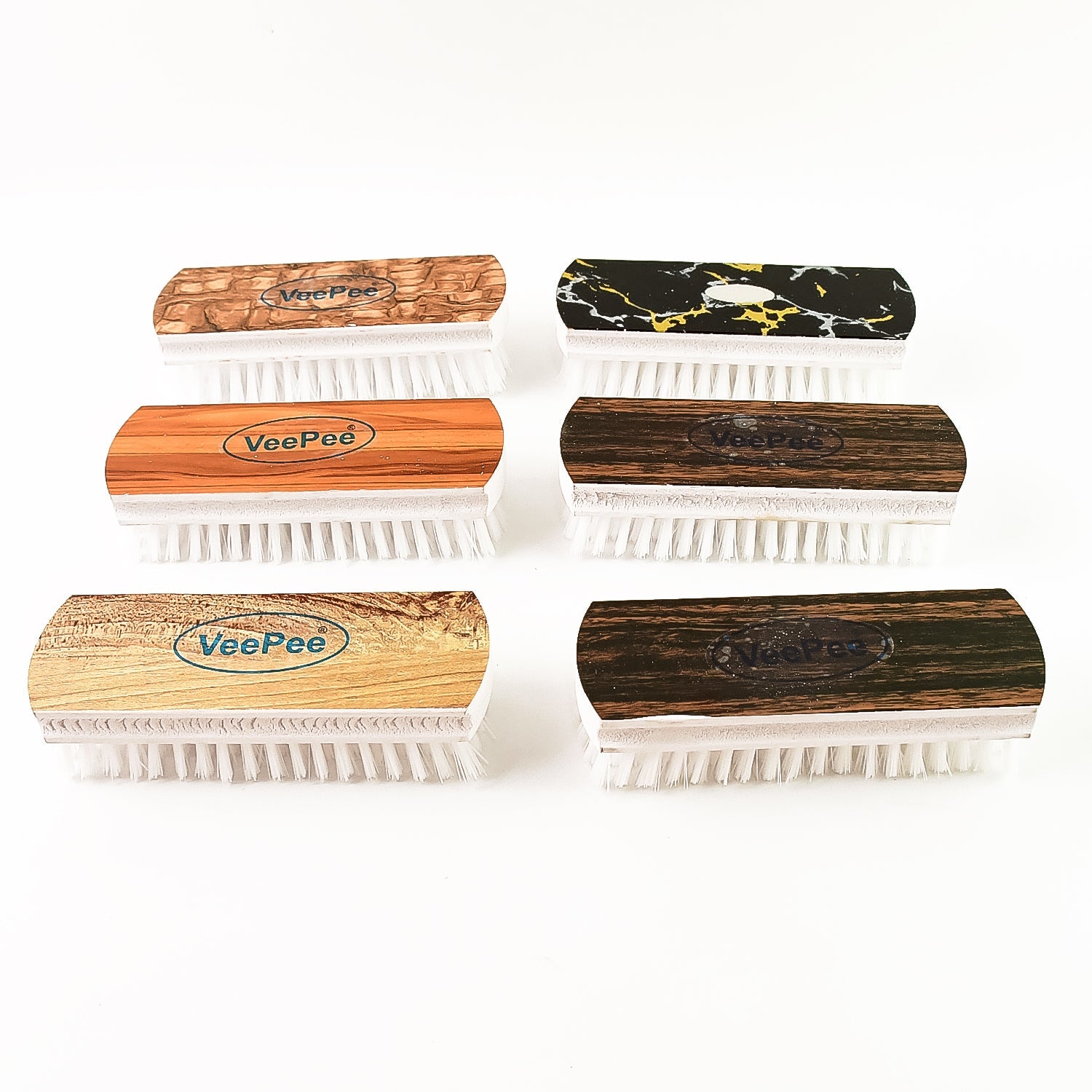 Durable nylon bristle scrubbing brush from VeePee heavy-duty cleaning set