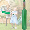 Kids playing cricket with a plastic bat and ball set on a sunny day