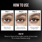Durable and quick-dry liquid eyeliner with bold matte finish