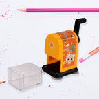 Table pencil sharpener with ergonomic button for easy use