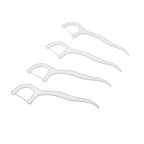 A 50-piece set of MintGuard Portable Dental Floss Picks spread out from their case.
