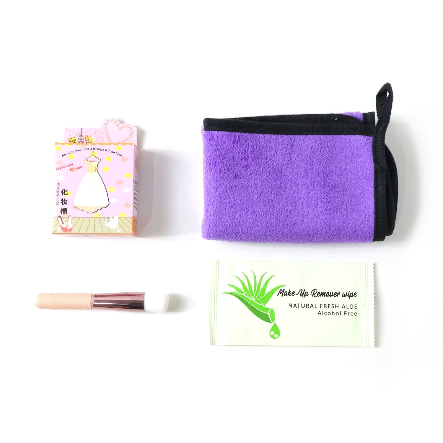 Compact storage pouch for organizing 4 in 1 beauty care essentials