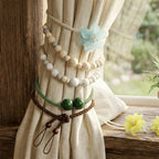 Decorative curtain band with floral design for living room use