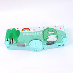 Side profile of the multifunctional magnetic pencil box for children.
