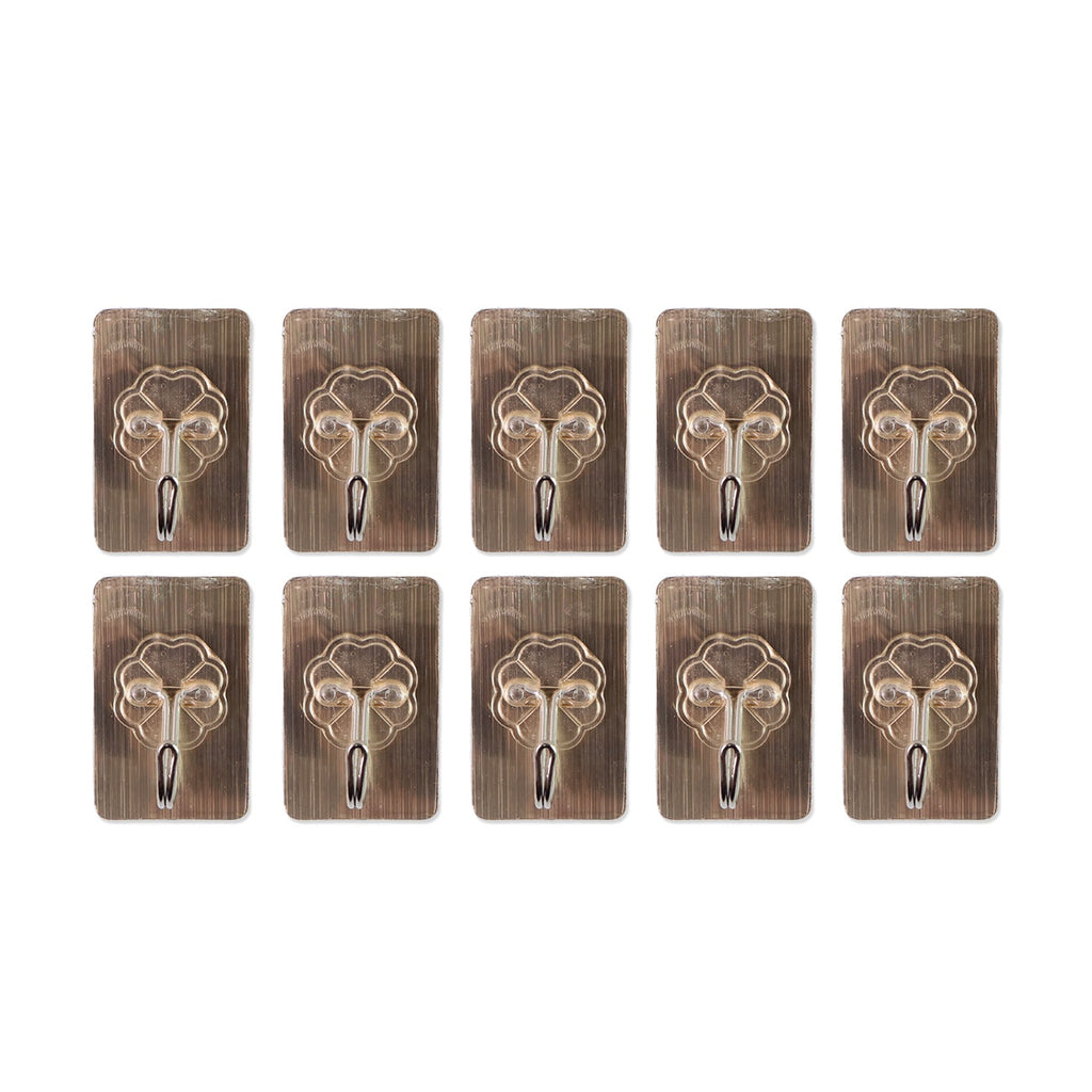 Kitchen and bathroom adhesive plastic hooks set