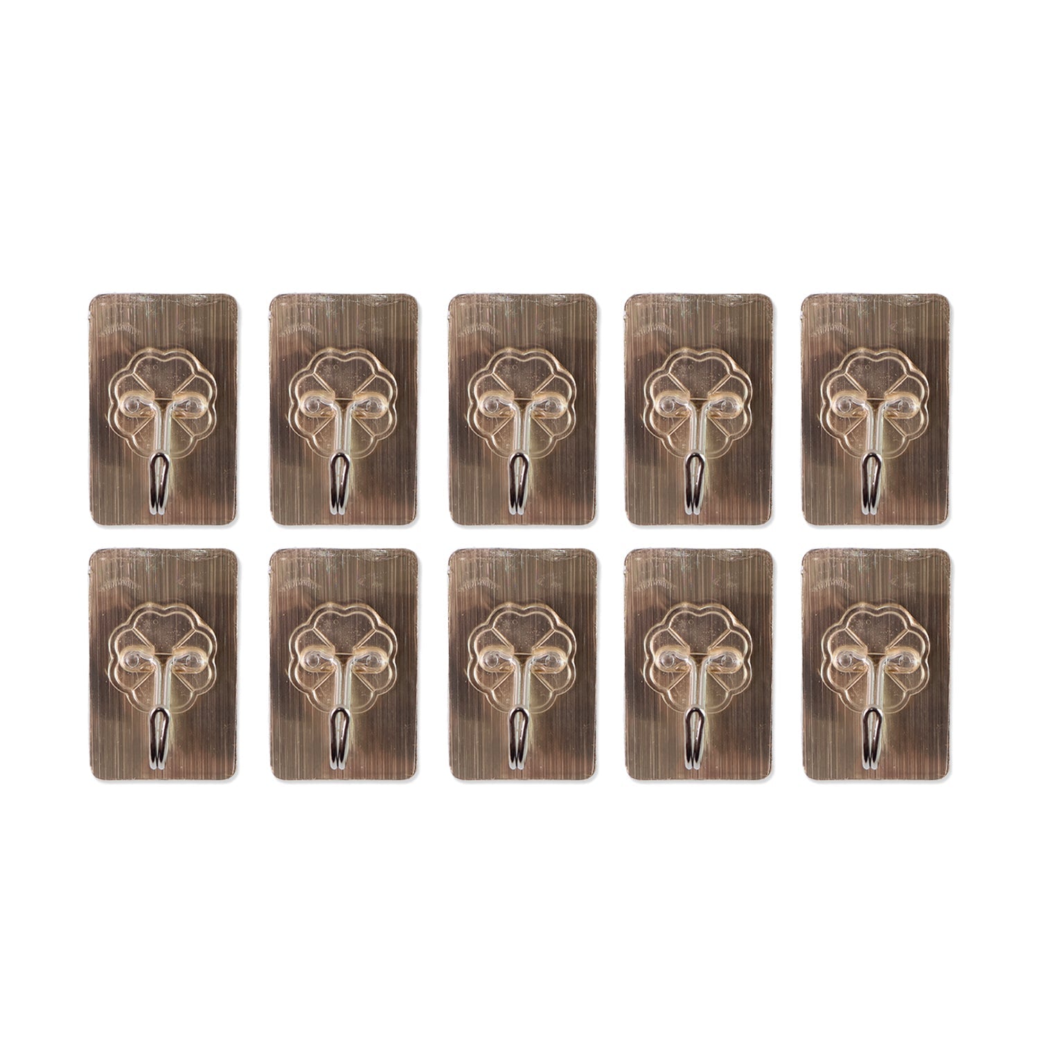 Kitchen and bathroom adhesive plastic hooks set