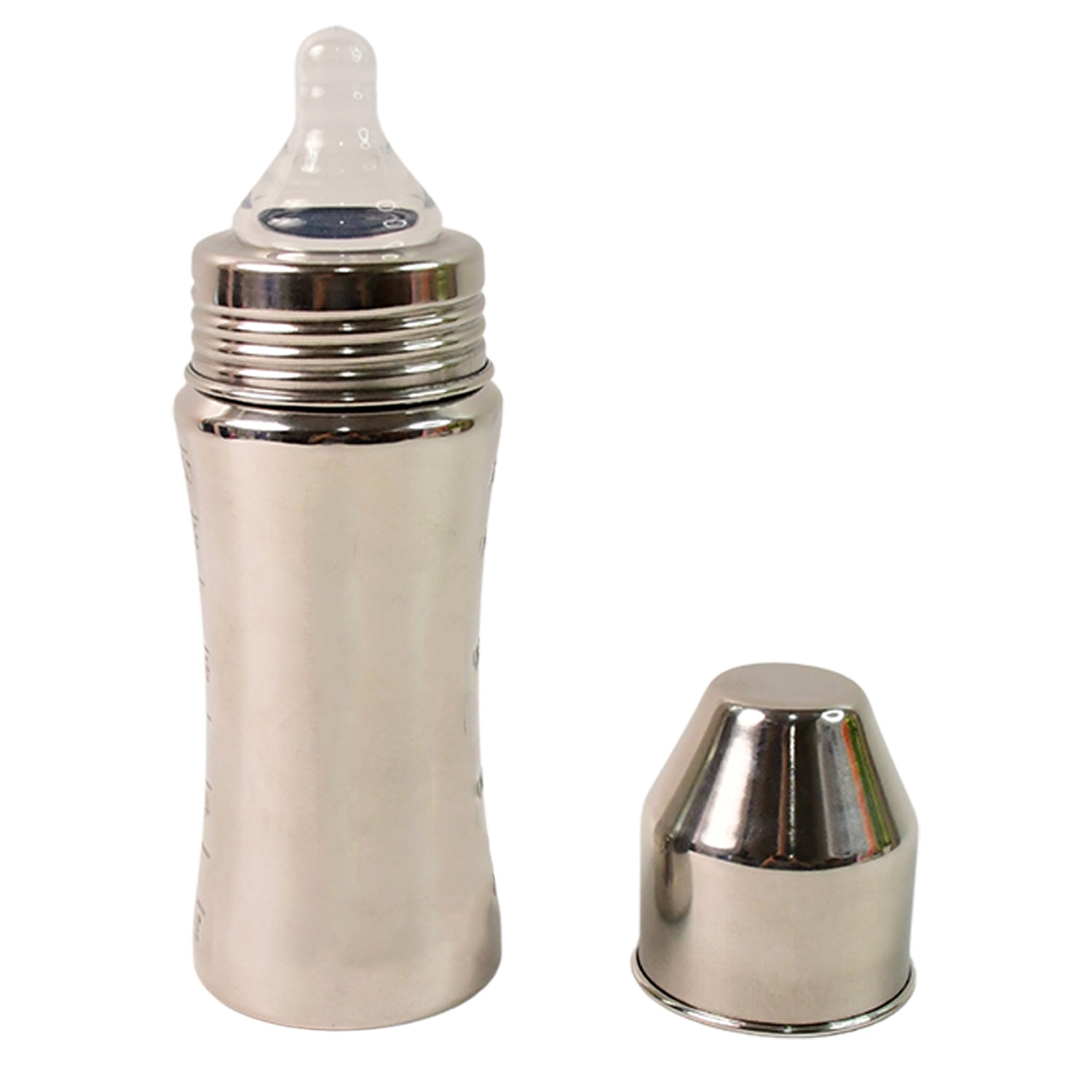 Lightweight and durable 250ml stainless steel baby bottle for newborns and toddlers