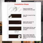 Close-up of the application process for the removable blackboard wall decal.