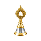 Devotional brass and steel pooja bell for temple and home rituals