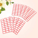 Pack of blank label sticker sheets with bold red border for office and home use