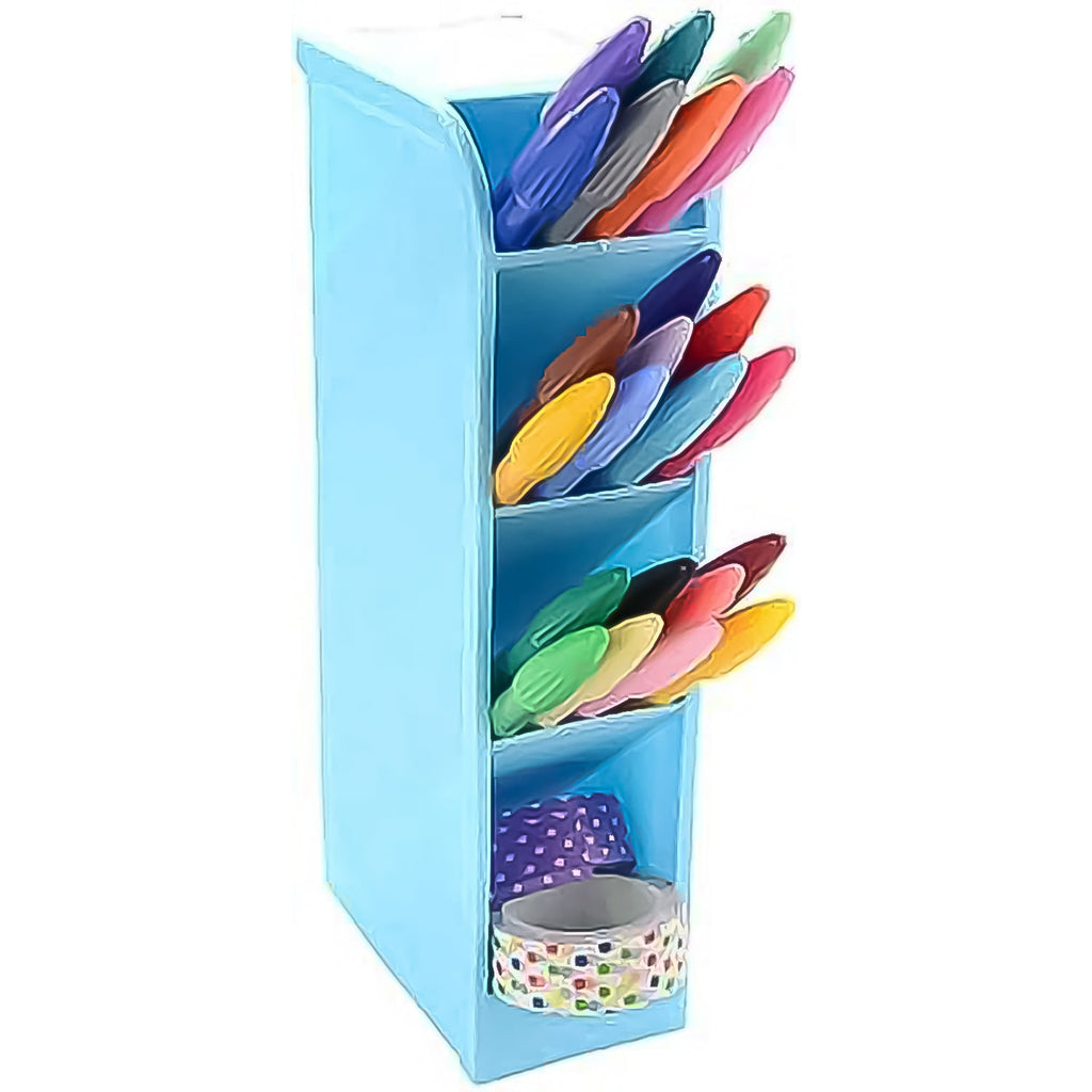 The versatile desktop pen holder on an office desk, keeping essentials within reach.