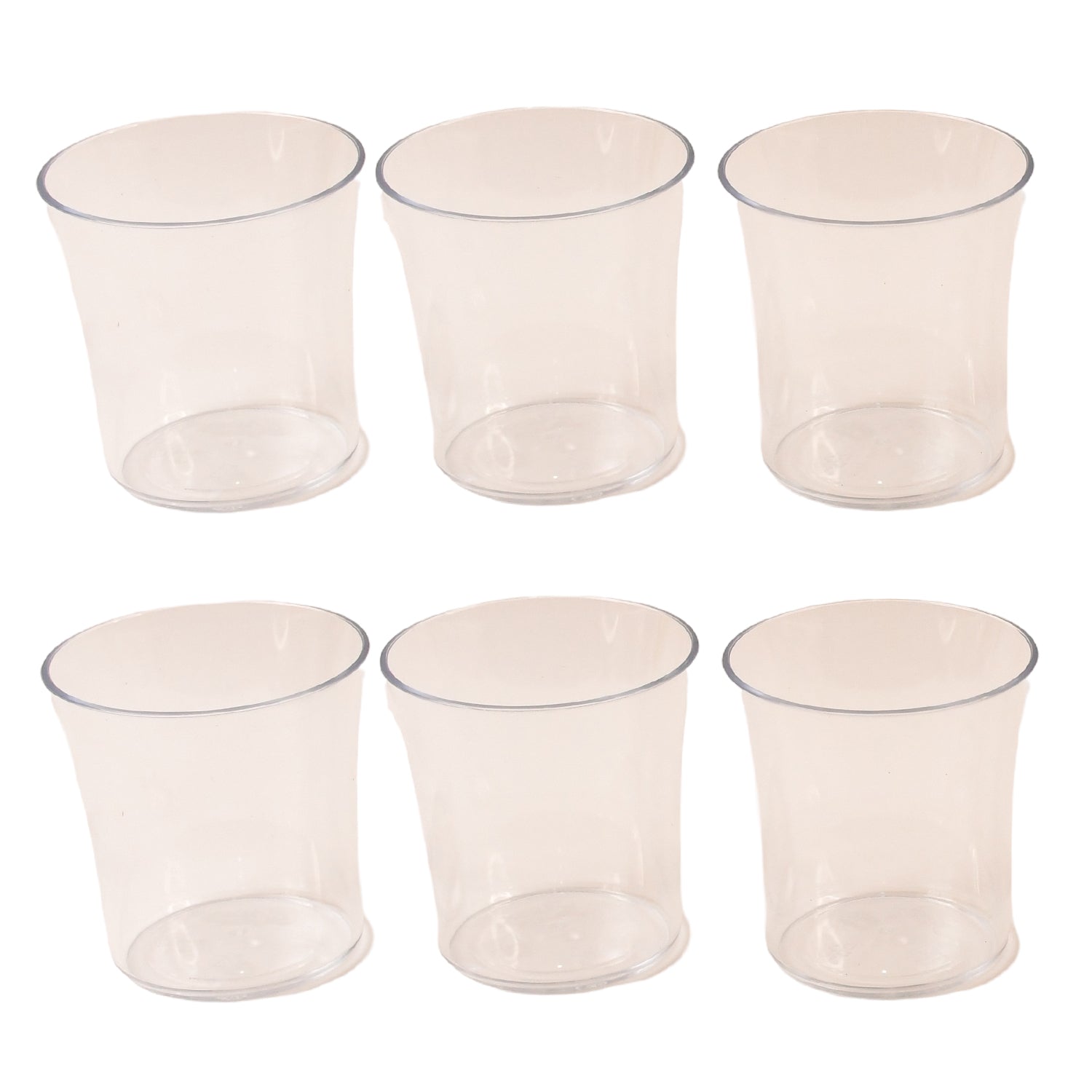 Daily use plastic glasses arranged in Apex Welcome Glass Set
