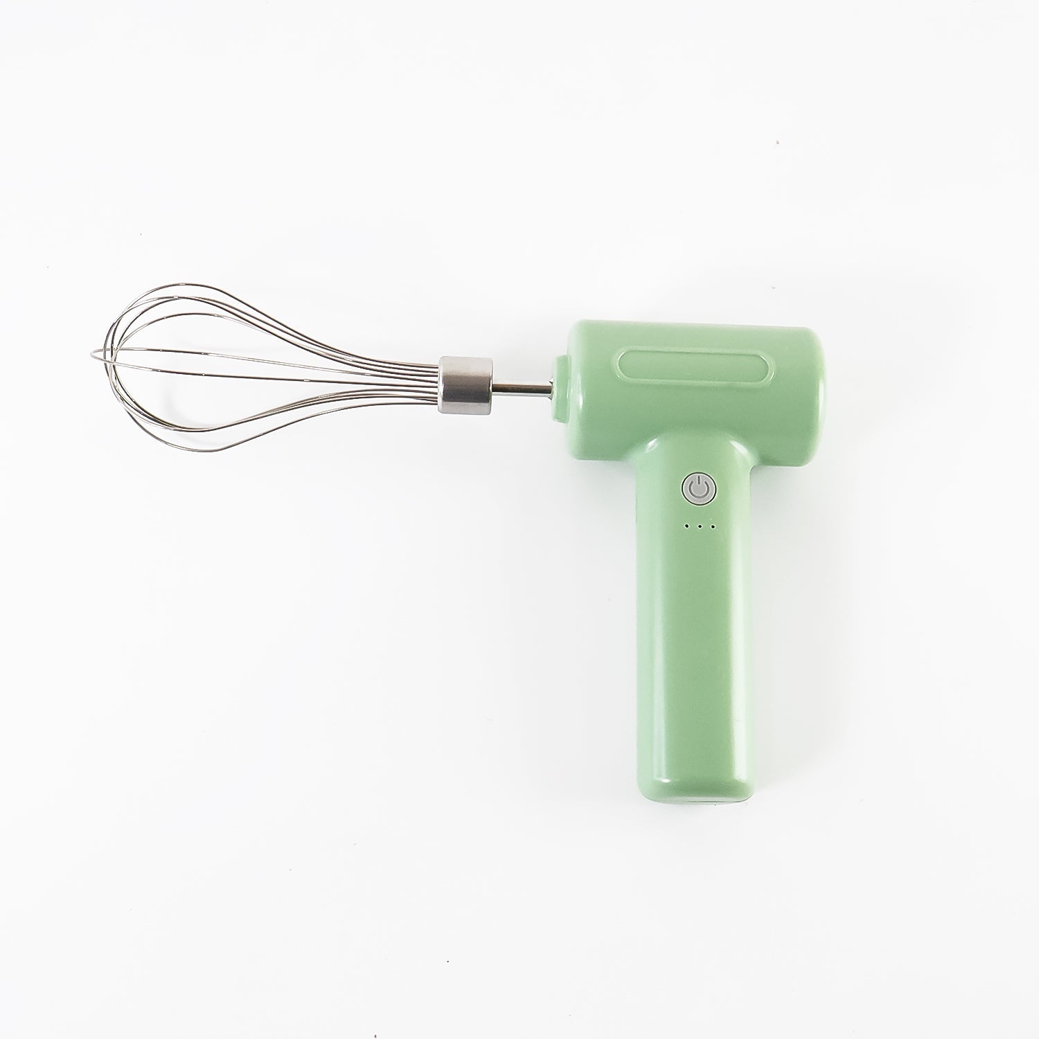 User holding the handheld Cordless Electric Whisk in a modern kitchen setting.