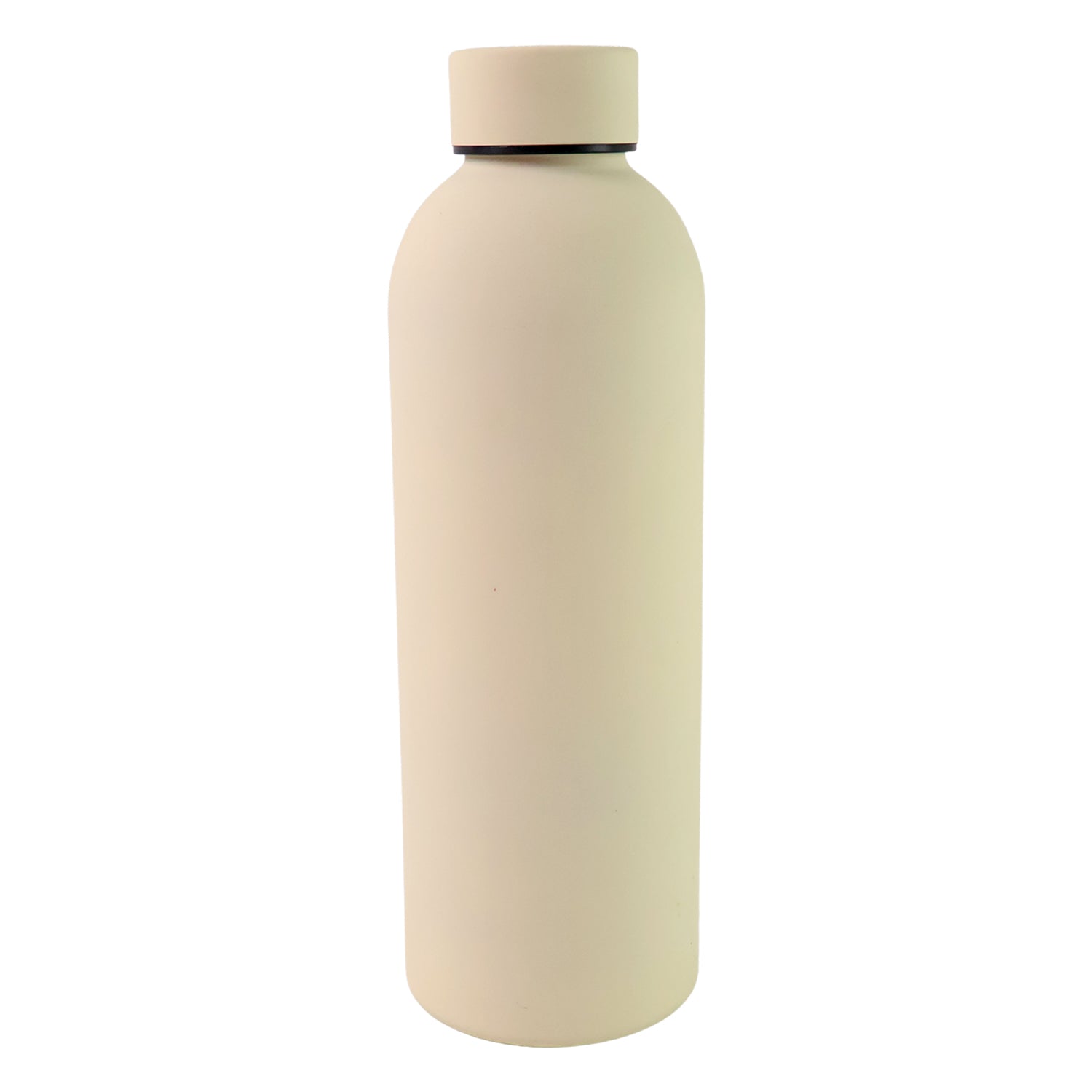Thermal double-wall stainless steel water flask with vacuum insulation