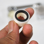 Sink faucet extender installed, providing enhanced reach and flexibility for kitchen tasks.