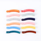 Retro style multicolor banana hair clips set