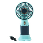 Small rechargeable handheld fan suitable for office desk or study table