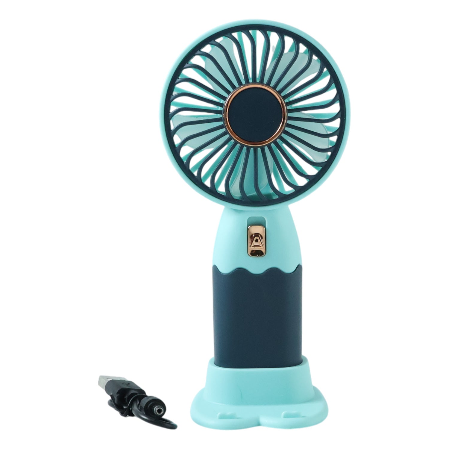 Small rechargeable handheld fan suitable for office desk or study table