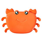 Close-up of the durable silicone material of the crab ice cube maker.