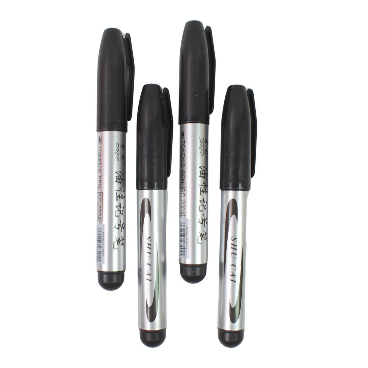 Packaging for the ScribbleJoy Black Marker Set, highlighting the 4-piece collection.