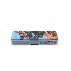 Compact double-sided pencil box, perfect for school bags, with a calculator.