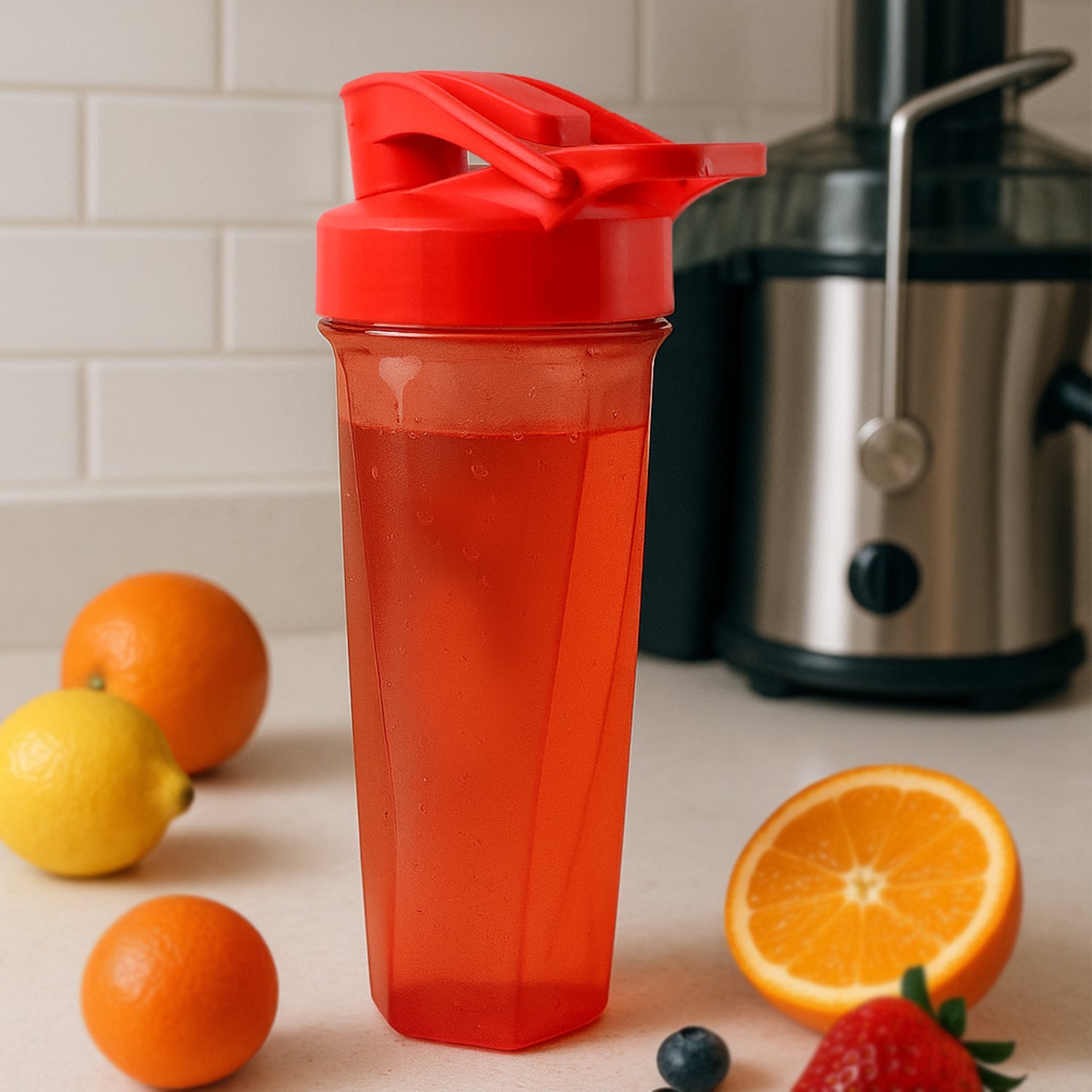 Lightweight manual stirring fitness shaker bottle for travel