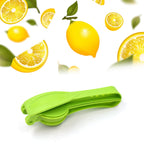 Hand holding the Quickslice 2-in-1 lemon squeezer, showing its comfortable usage.