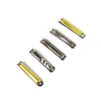 Set of AuriGlam folding nail clippers in various designs, ideal for gifting.