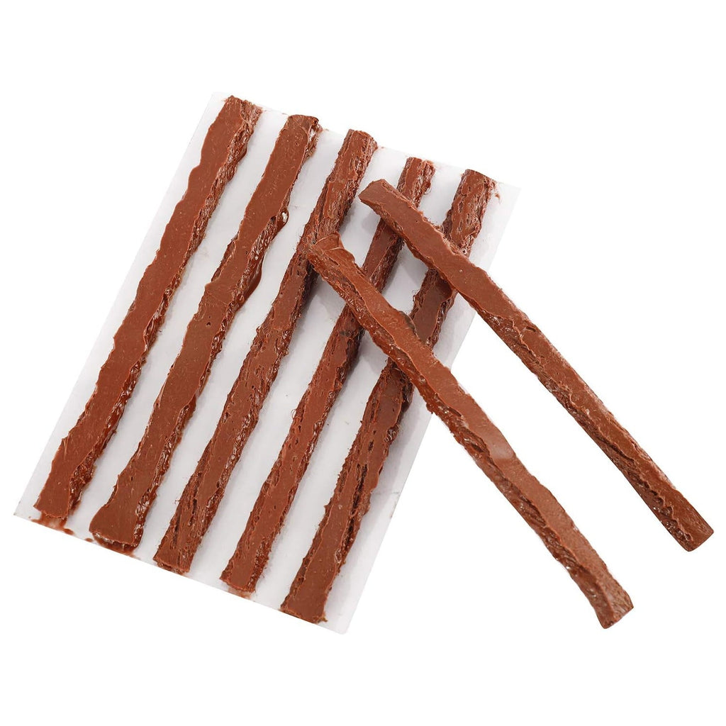 Sticky tire repair rubber strips for tubeless tires
