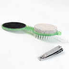 Ergonomic foot scrubber and buffing file pedicure tool