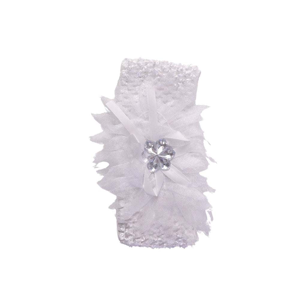 Lightweight elastic baby headband with floral design