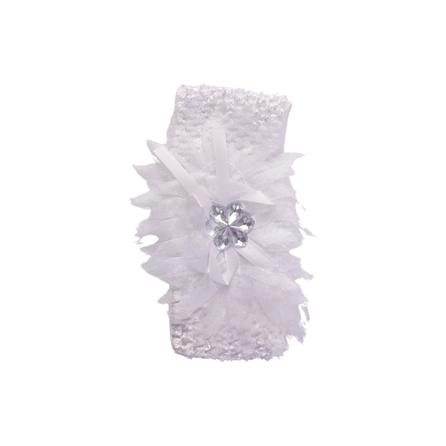 Lightweight elastic baby headband with floral design