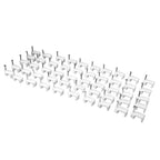 Set of nail cable clips prepared for securing various cables