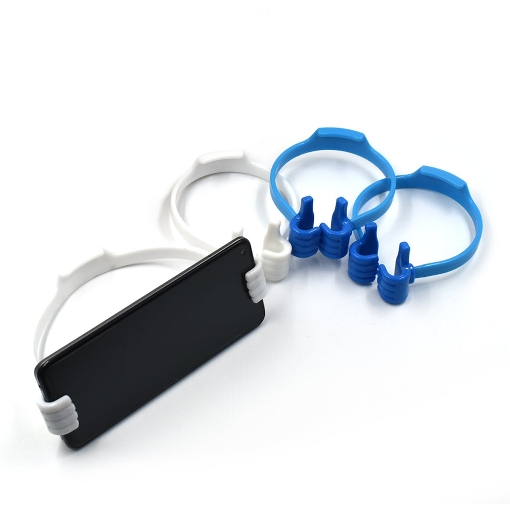 Underside of the hand shape mobile stand, showcasing its compact design.